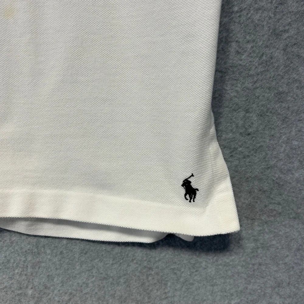 Vintage Ralph Lauren Polo Shirt Mens L White Cotton Preppy Classic 90's Y2K